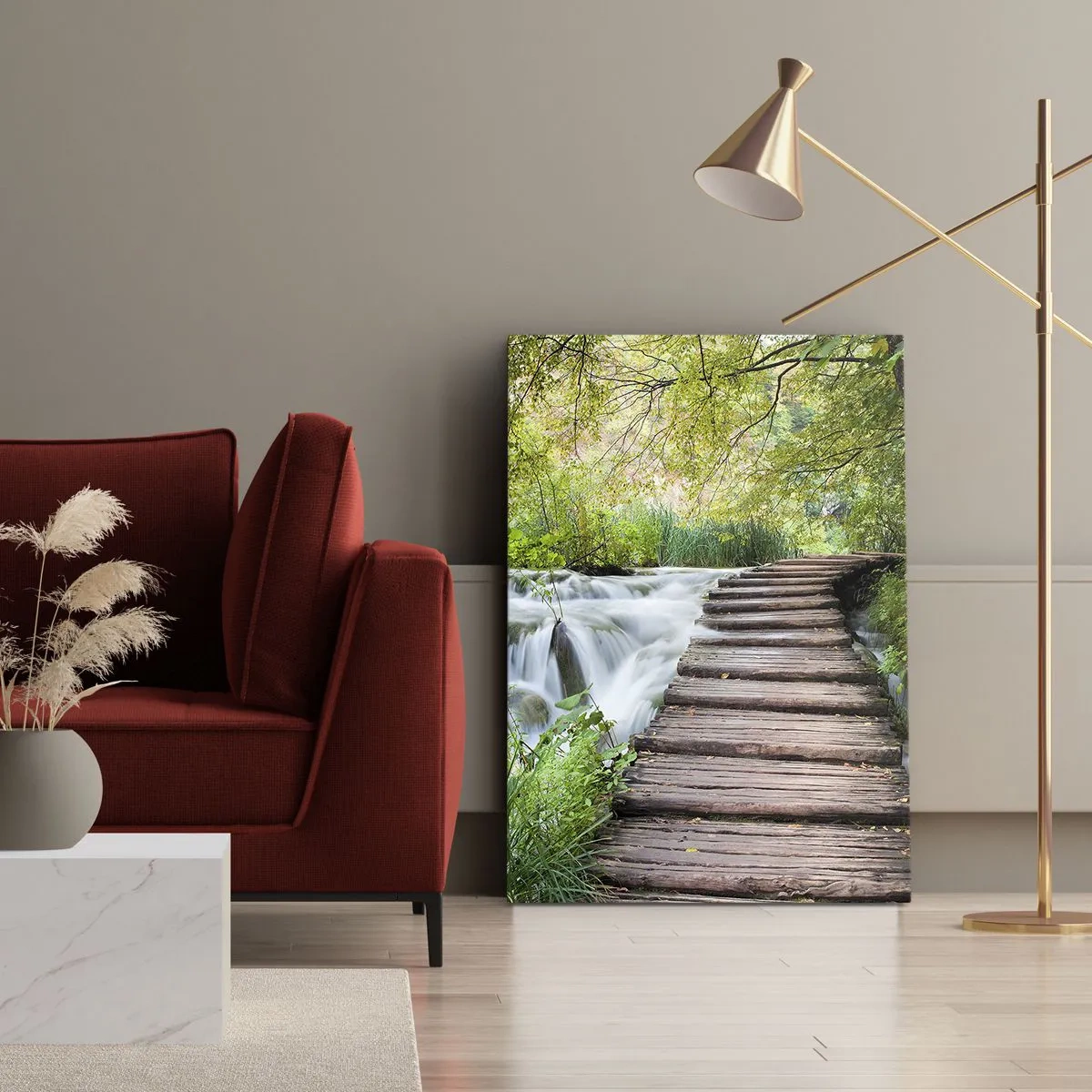 Impression sur toile - Image sur toile - L'eau n'est pas si calme - 65x120 cm