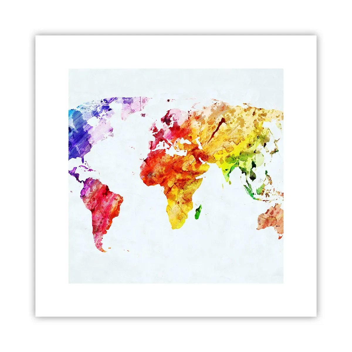 Affiche - Poster - Toutes les couleurs du monde - 30x30 cm