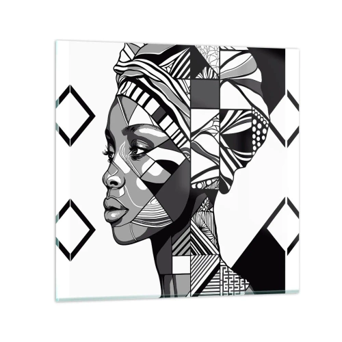 Impression sur verre - Image sur verre - Portrait ethnique - 30x30 cm