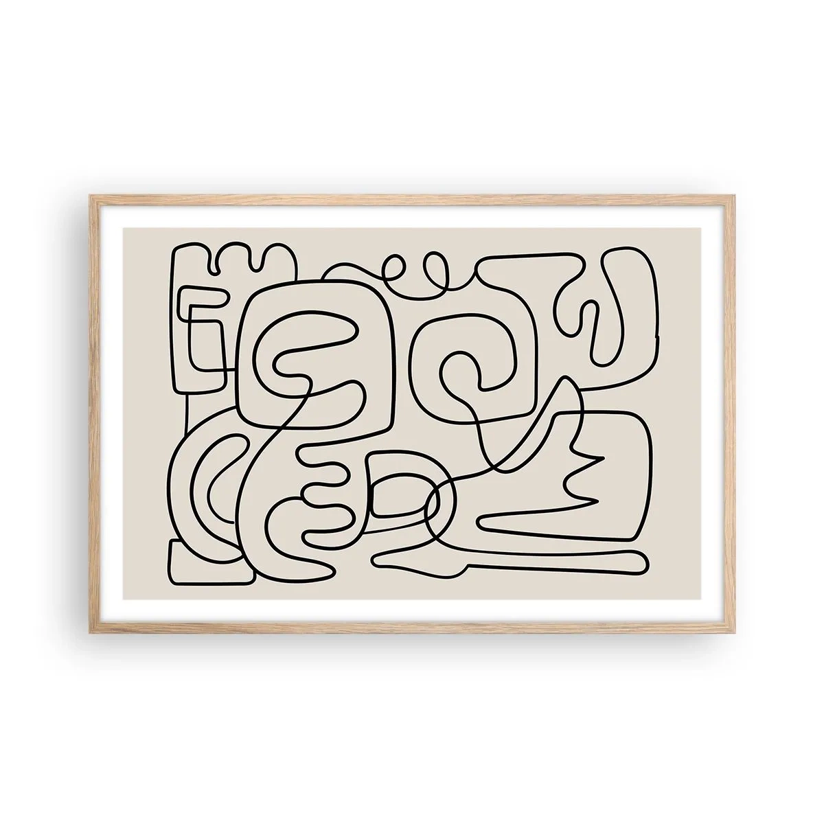 Affiche dans un chêne clair - Poster - Suivez les indices - 91x61 cm