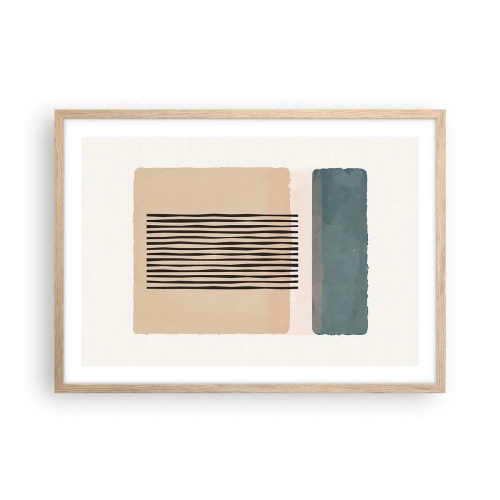 Affiche dans un chêne clair - Poster - Tout est en ordre - 70x50 cm