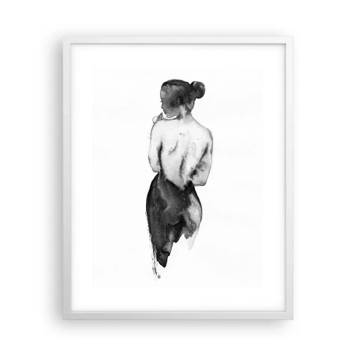 Affiche dans un cadre blanc - Poster - Auprès d'elle, le monde disparaît - 40x50 cm