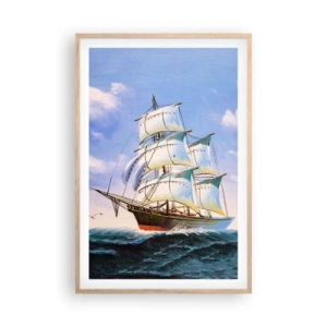 Affiche dans un chêne clair - Poster - Fièrement avec le vent - 61x91 cm