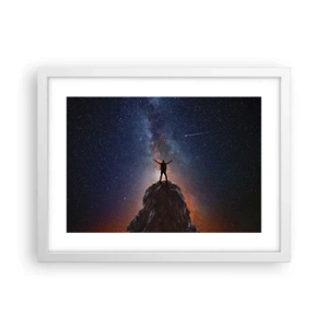 Affiche dans un cadre blanc - Poster - Le force est avec moi! - 40x30 cm