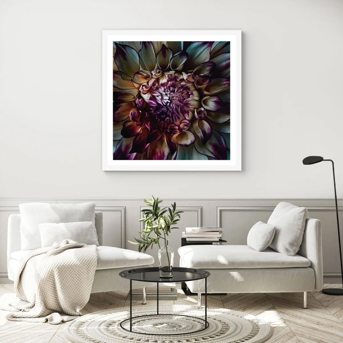 Affiche dans un cadre blanc - Poster - L'apogée de la jeunesse - 60x60 cm