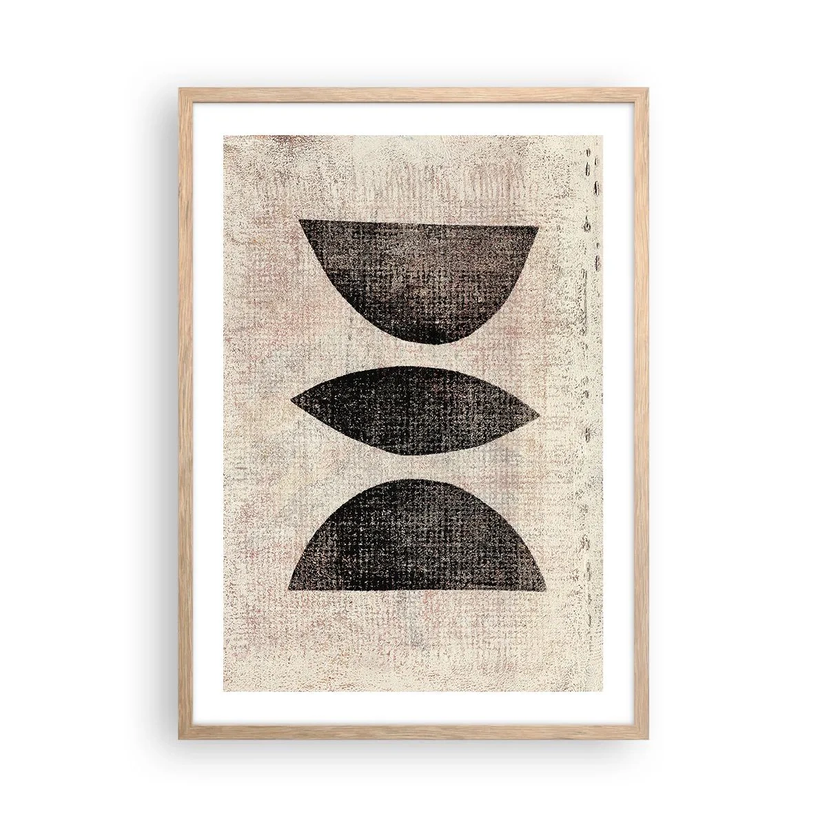 Affiche dans un chêne clair - Poster - Abstraction ethnique - 50x70 cm