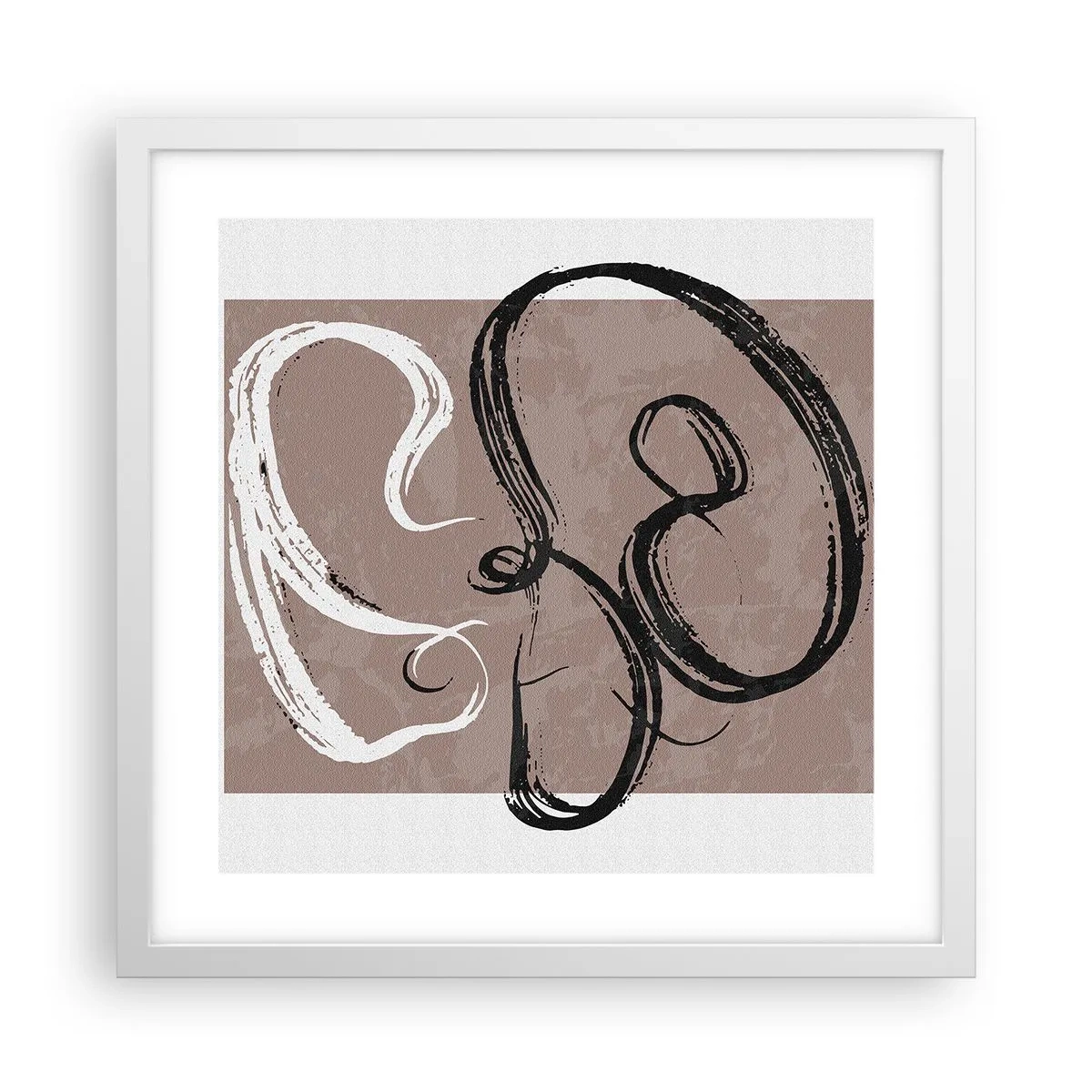 Affiche dans un cadre blanc - Poster - Composition – la recherche de la plénitude - 40x40 cm