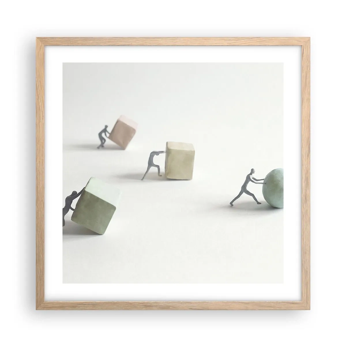 Affiche dans un chêne clair - Poster - Rien que la vie - 50x50 cm