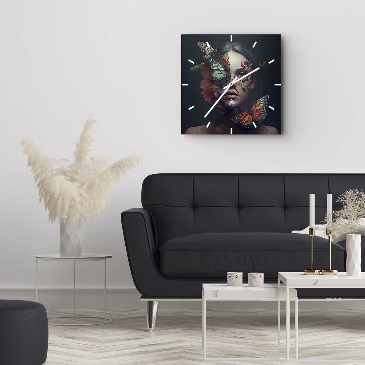 Horloge murale - Pendule murale - Une merveilleuse métamorphose - 40x40 cm