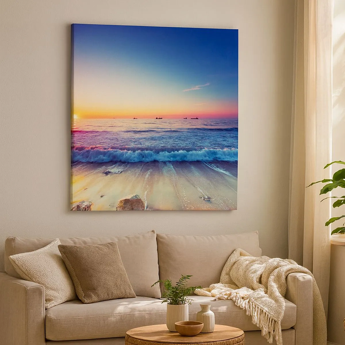 Impression sur toile - Image sur toile - Mais quel horizon ? - 30x30 cm