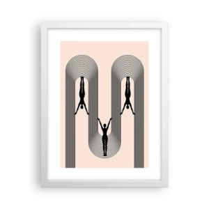 Affiche dans un cadre blanc - Poster - Les jambes en l’air - 30x40 cm