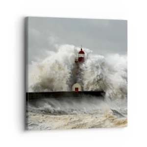 Impression sur toile - Image sur toile - La colère de l'océan - 30x30 cm