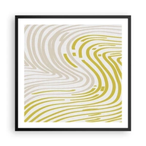 Affiche dans un cadre noir - Poster - Une composition au léger virage - 60x60 cm