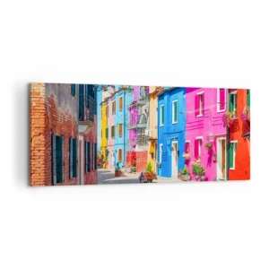 Impression sur toile - Image sur toile - Ville "Sous les perroquets" - 100x40 cm