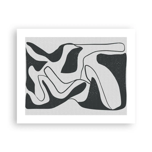 Affiche - Poster - Amusement de labyrinthe abstrait - 50x40 cm