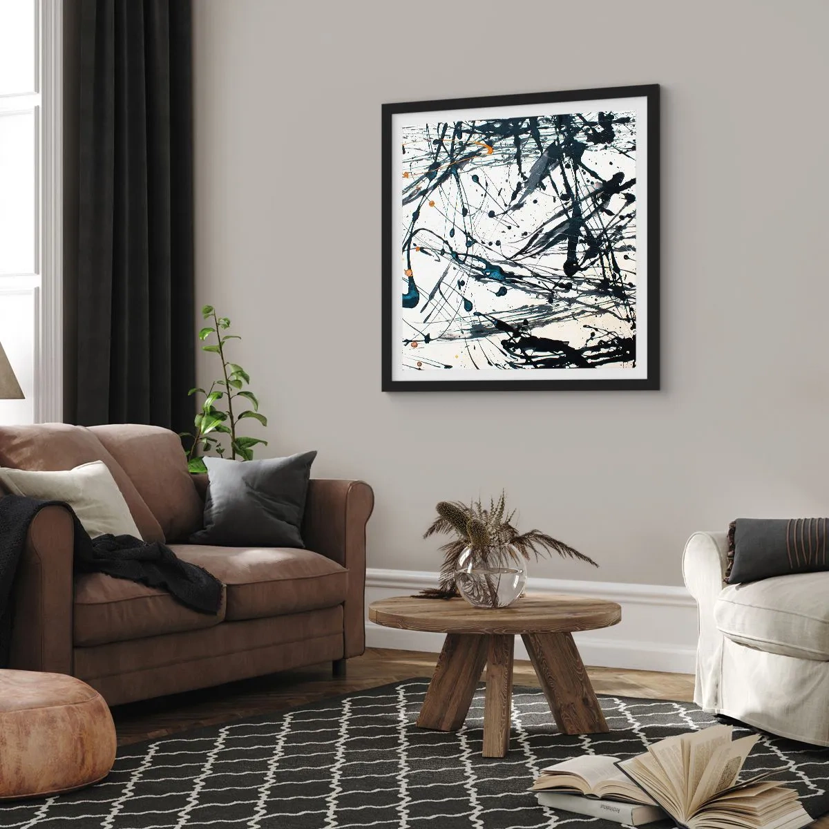 Affiche dans un cadre noir - Poster - Ca a du sens ou ça n'en a pas ? - 40x40 cm