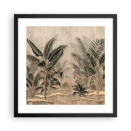 Affiche dans un cadre noir - Poster - Une gravure de style colonial - 40x40 cm