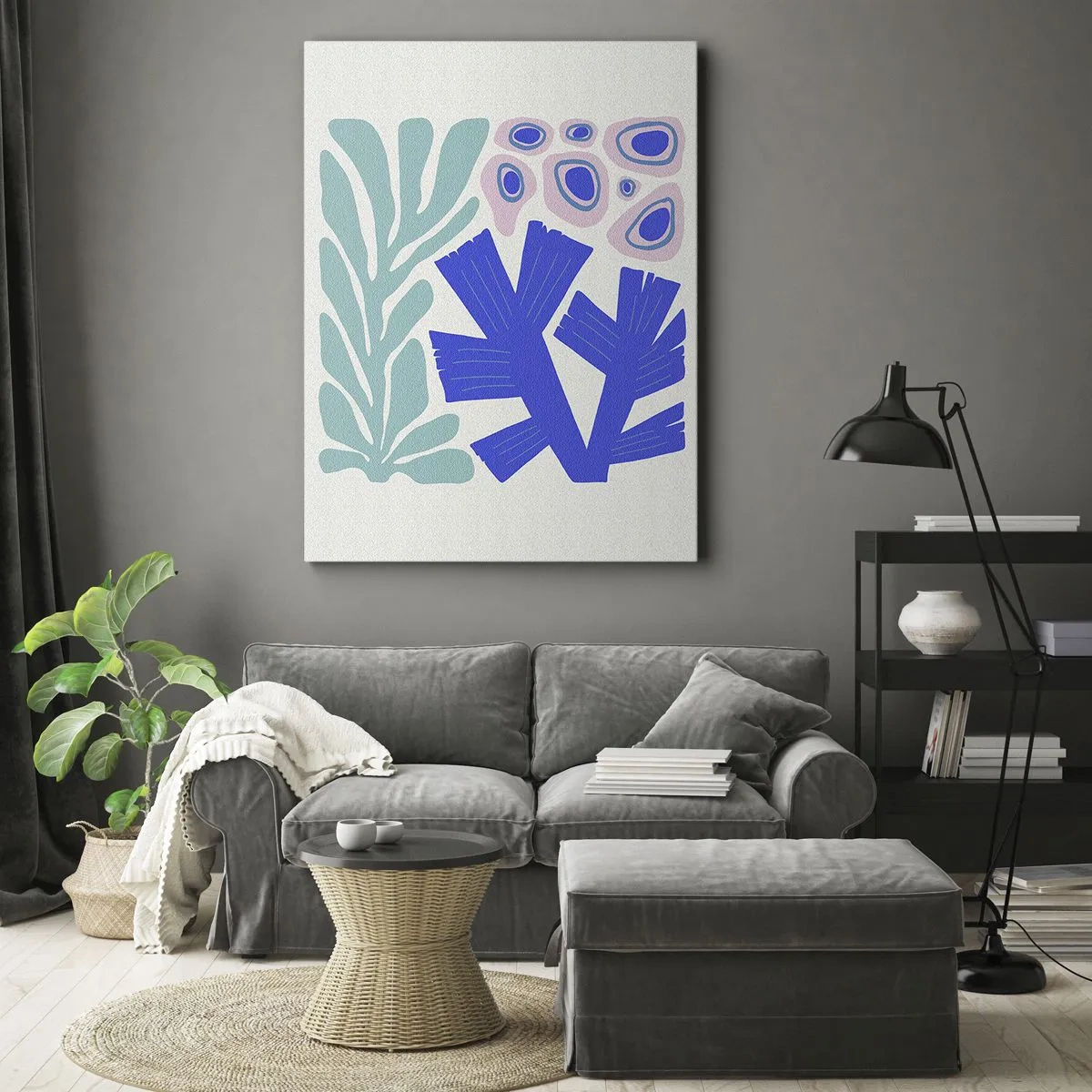 Impression sur toile - Image sur toile - Jardin sous-marin - 80x120 cm