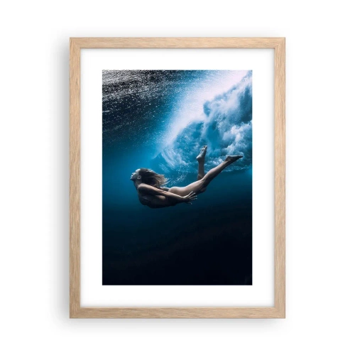 Affiche dans un chêne clair - Poster - Sirène moderne - 30x40 cm