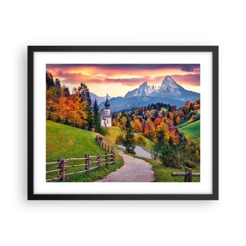 Affiche dans un cadre noir - Poster - Paysage comme peind - 50x40 cm
