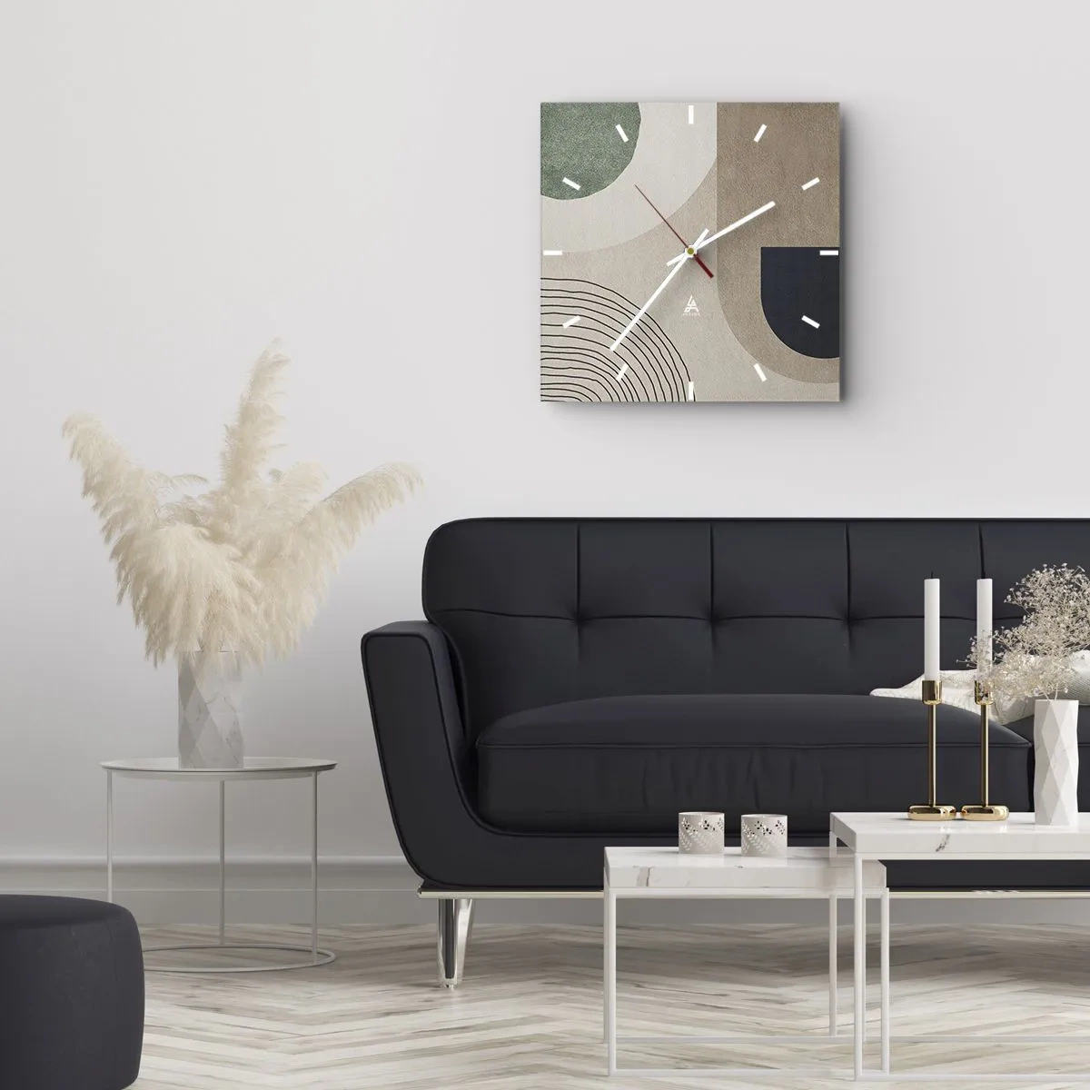 Horloge murale - Pendule murale - La douceur de l'ovale - 30x30 cm