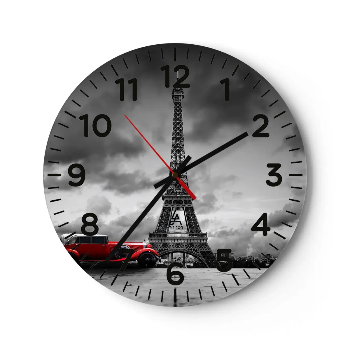 Horloge murale - Pendule murale - Il n'y a pas si longtemps à Paris - 40x40 cm