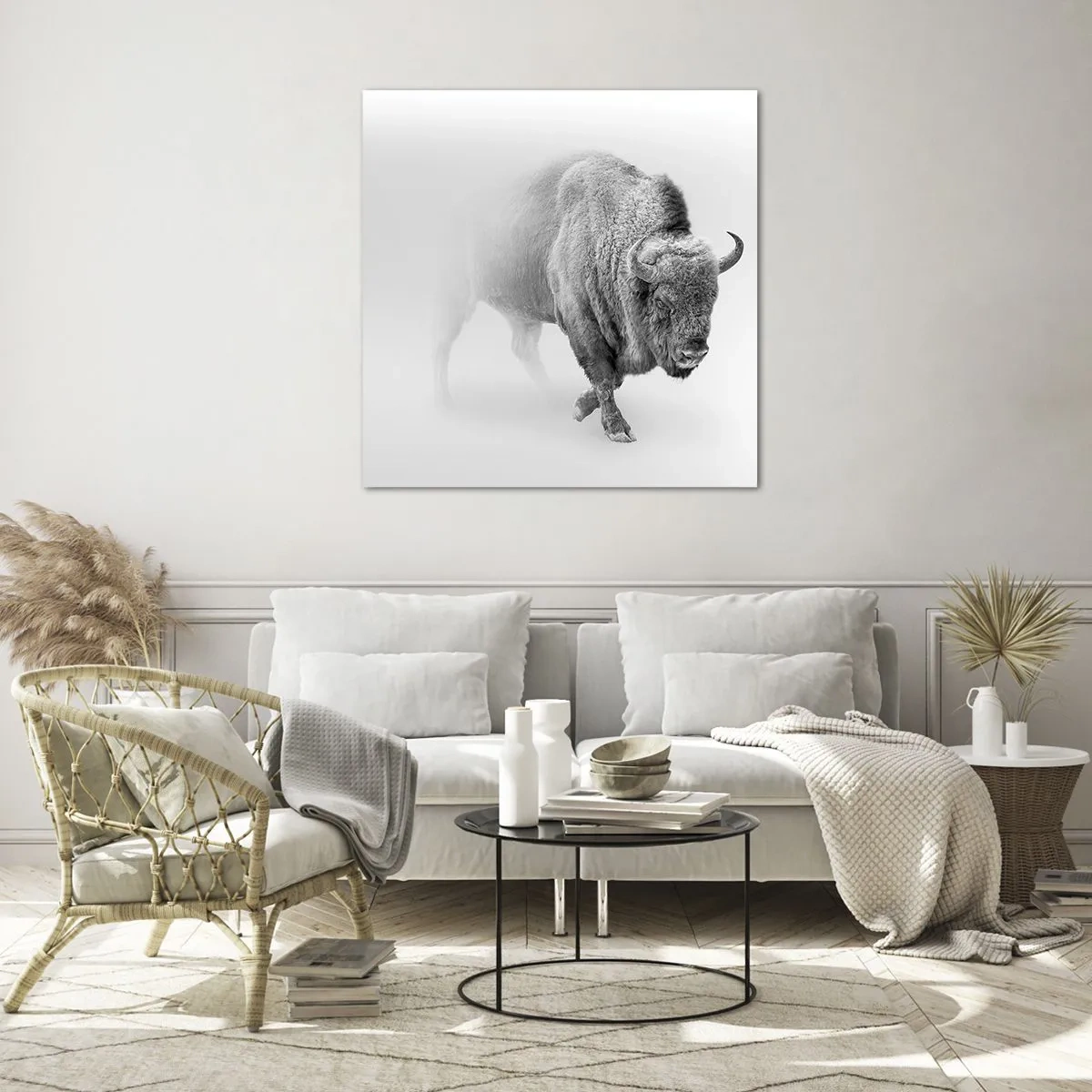 Impression sur verre - Image sur verre - Roi de la prairie - 50x50 cm