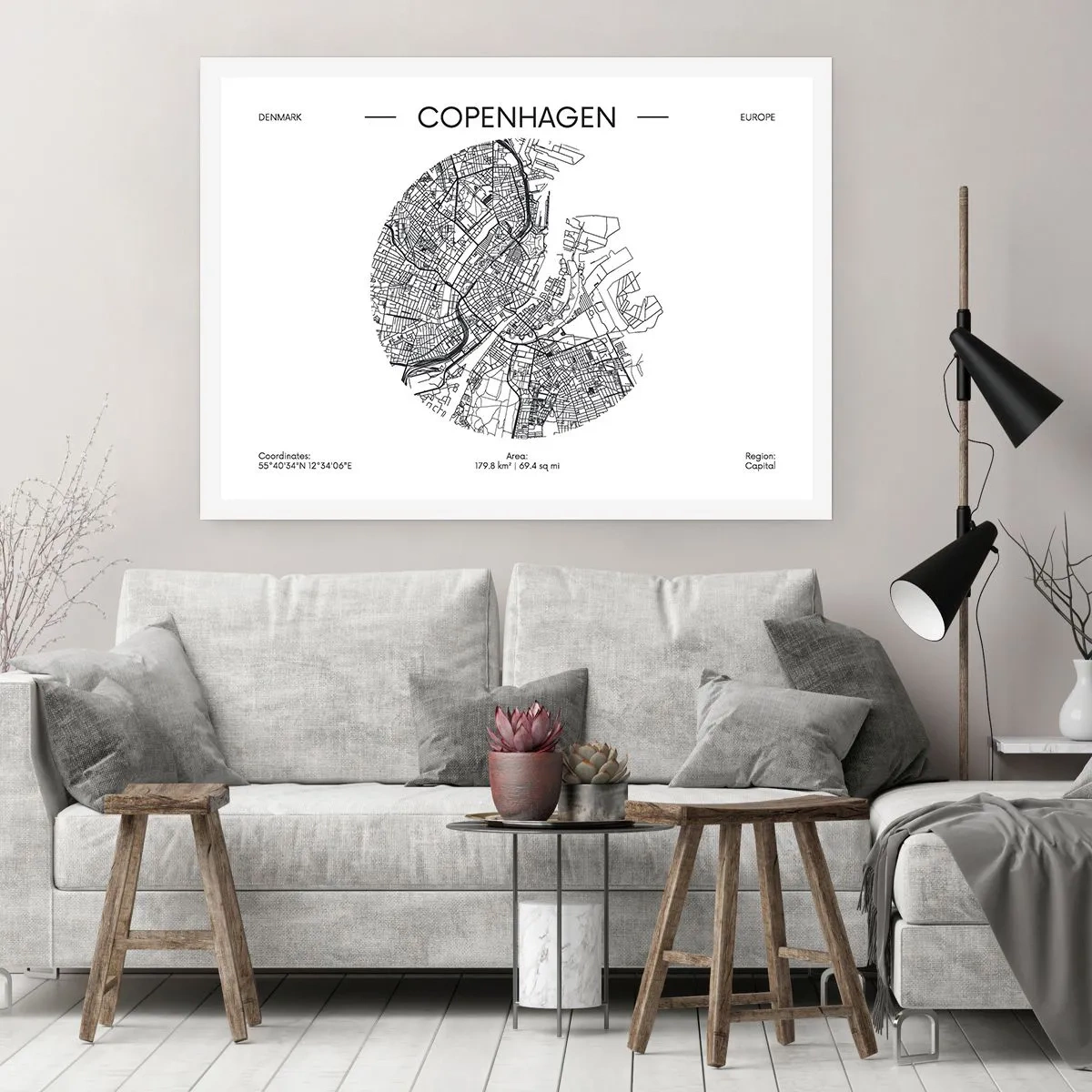 Affiche - Poster - Anatomie de Copenhague - 40x30 cm