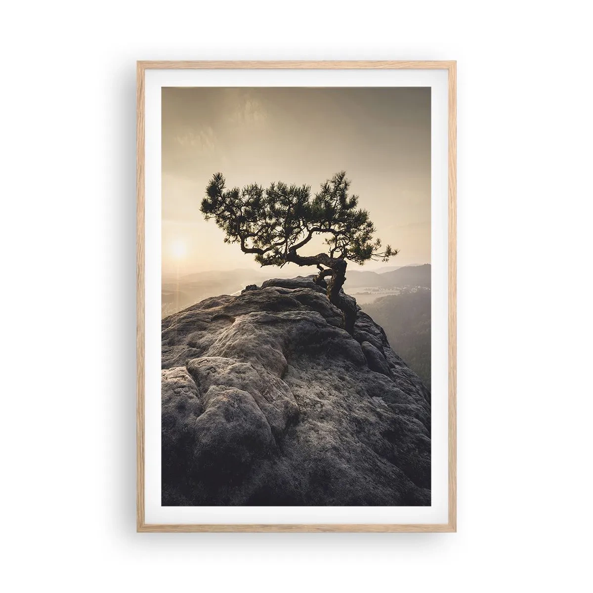 Affiche dans un chêne clair - Poster - La vie gagne toujours - 61x91 cm
