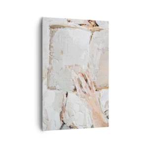 Impression sur toile - Image sur toile - Une peinture impressionniste d'une main tenant un livre ouvert. - 80x120cm - Dans un autre monde - Décoration murale moderne pour le salon et la chambre ARTTOR