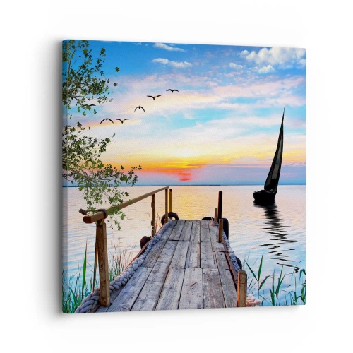 Impression sur toile - Image sur toile - Bonsoir! - 30x30 cm