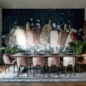 Papier Peint Autocollant Deluxe Sticker - Le goût de l'été chaud - Glace, La gastronomie, Nourriture - 100x70 cm