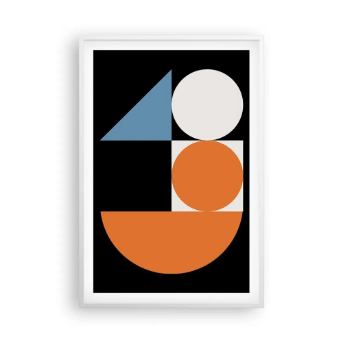 Affiche dans un cadre blanc - Poster - Rangement de figures - 61x91 cm