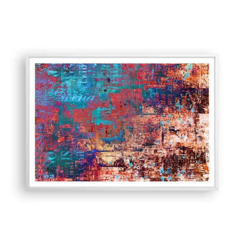 Affiche dans un cadre blanc - Poster - Mémoire et oubli - 100x70 cm