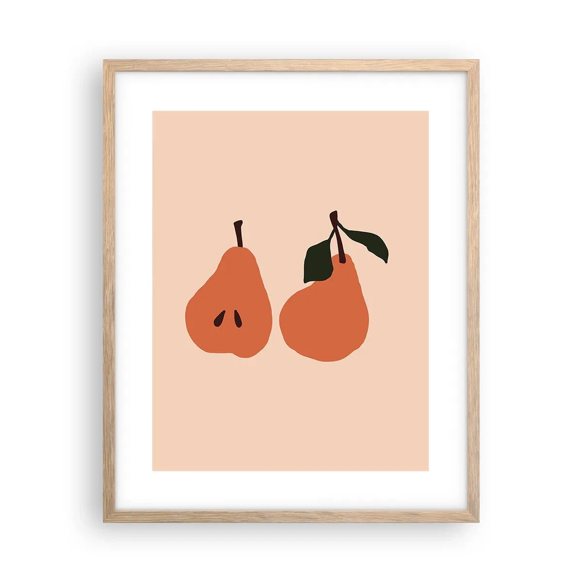 Affiche dans un chêne clair - Poster - La douceur elle-même - 40x50 cm