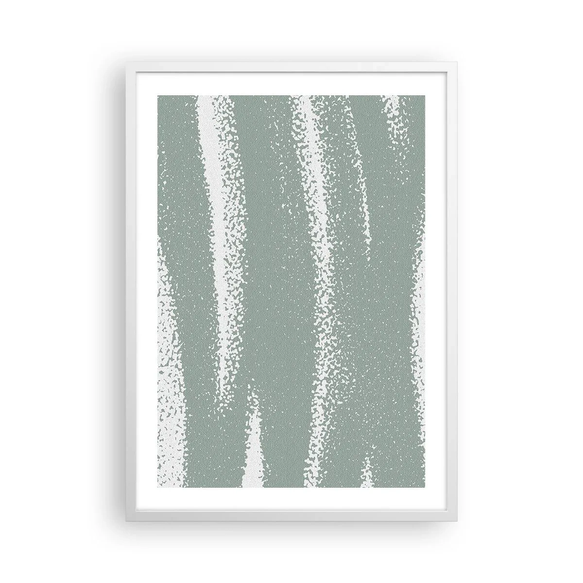 Affiche dans un cadre blanc - Poster - Abstraction dans un climat hivernal - 50x70 cm