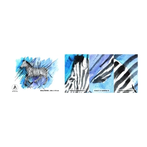 Échantillon De Papier Peint Standard Eco - Caché dans les rayures - Animaux, Côtes, Afrique - 100x30 cm