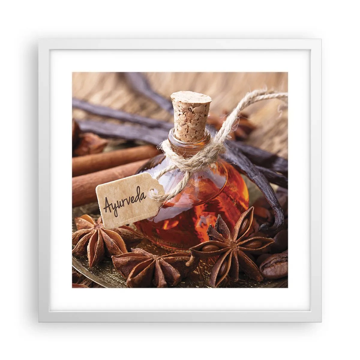 Affiche dans un cadre blanc - Poster - Vers l'unité du corps et de l'esprit - 40x40 cm