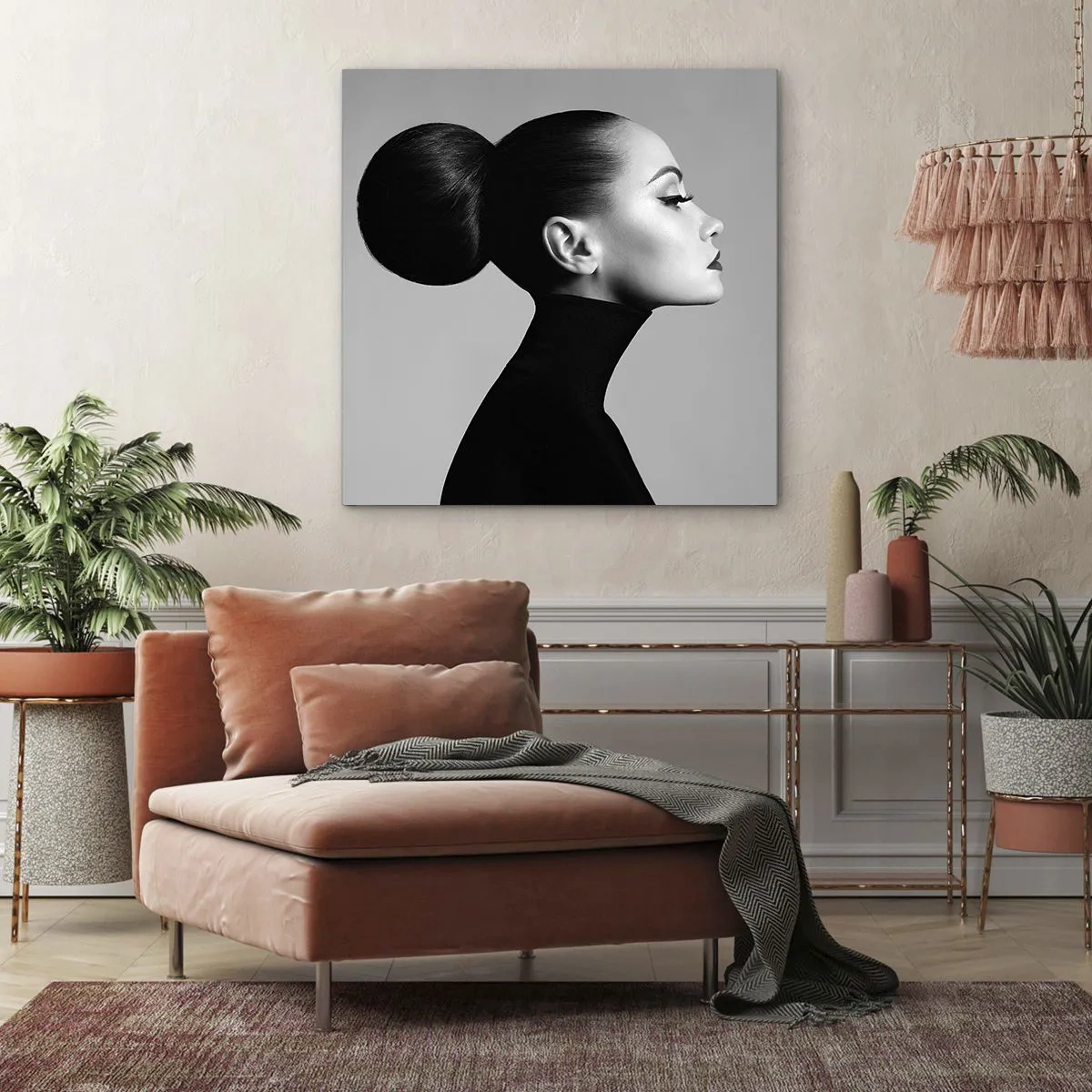 Impression sur toile - Image sur toile - Néfertiti moderne - 60x60 cm