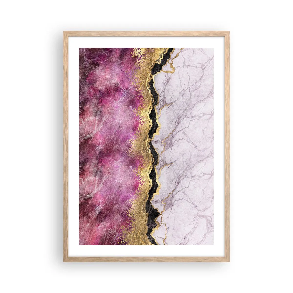 Affiche dans un chêne clair - Poster - À la frontière - 50x70 cm