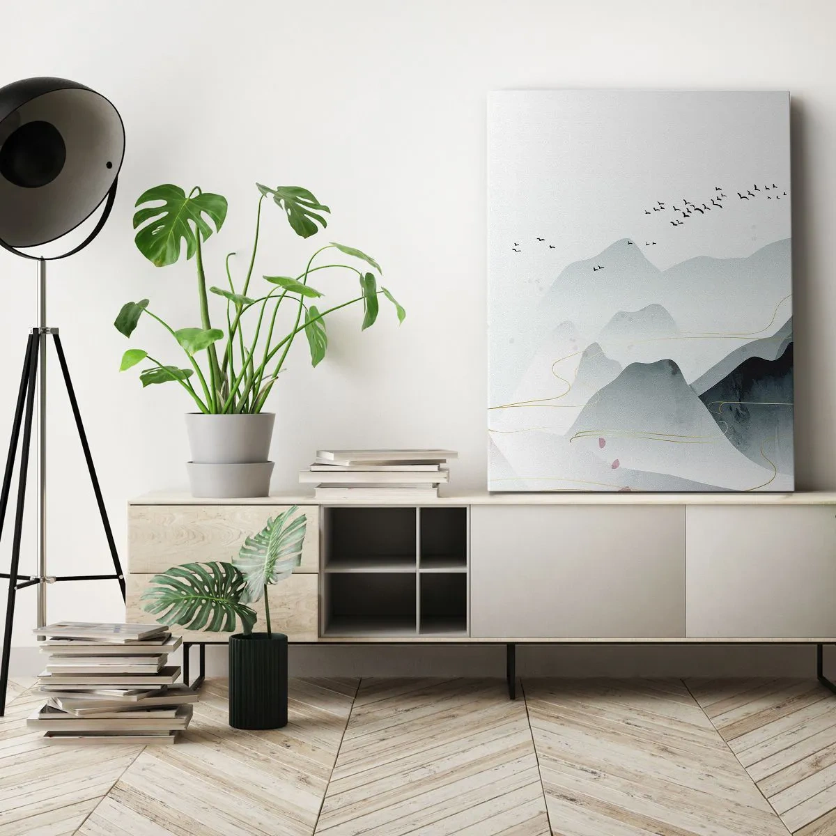 Impression sur toile - Image sur toile - Au-delà des sommets - 65x120 cm