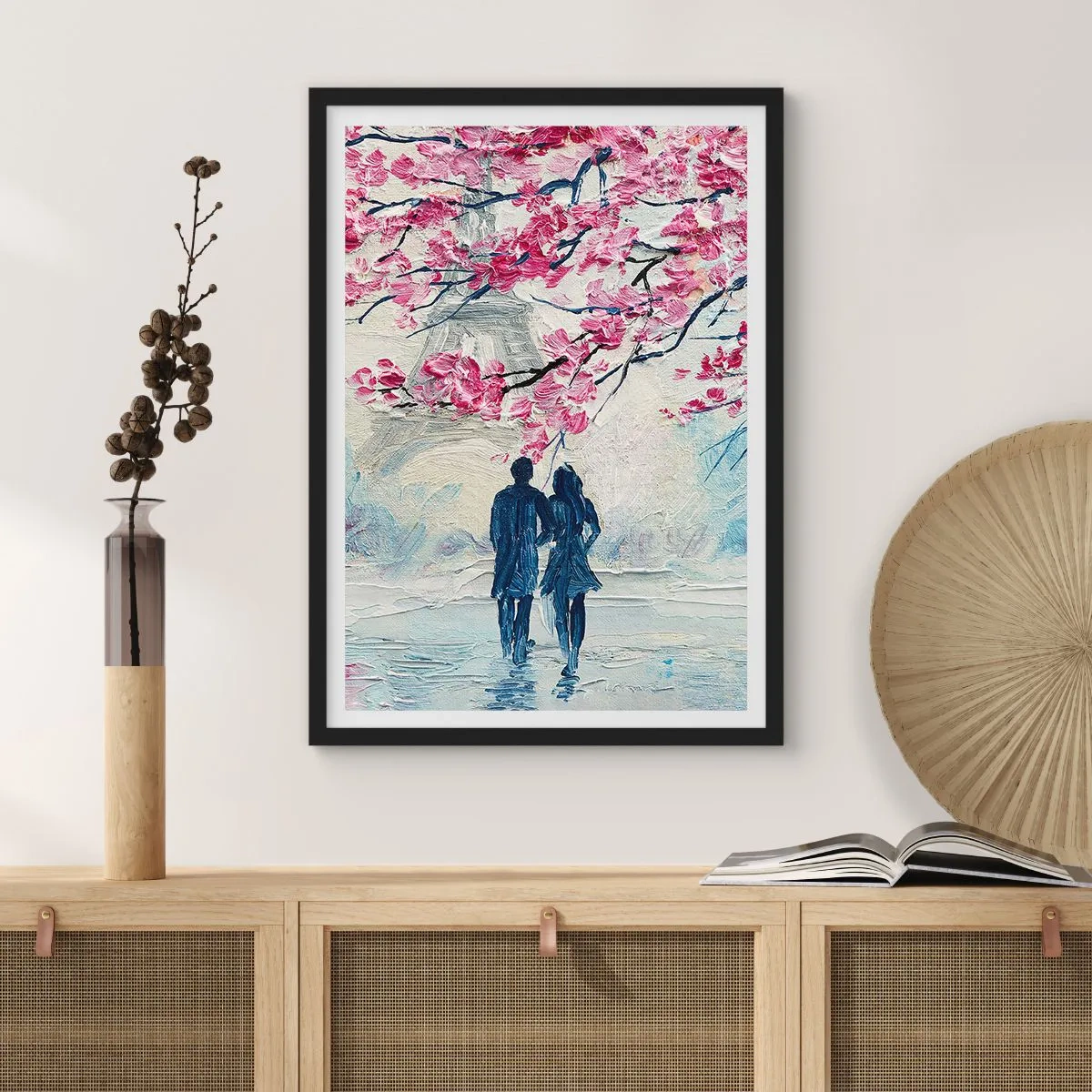 Affiche dans un cadre noir - Poster - Ballade romantique - 40x50 cm