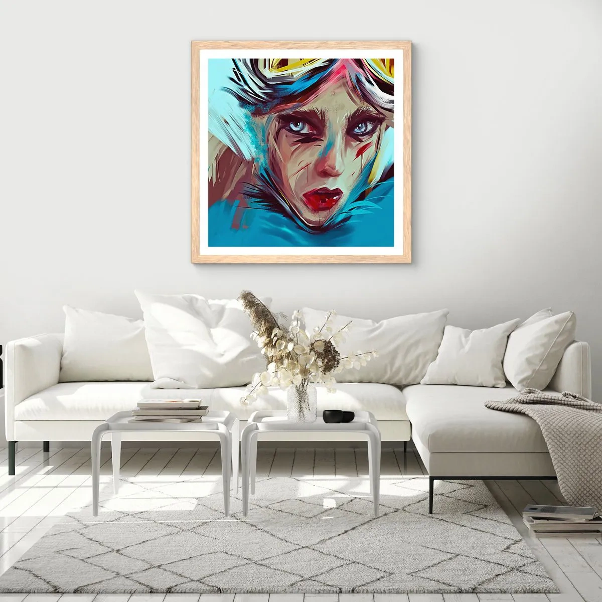 Affiche dans un chêne clair - Poster - Guerrière errante - 50x50 cm
