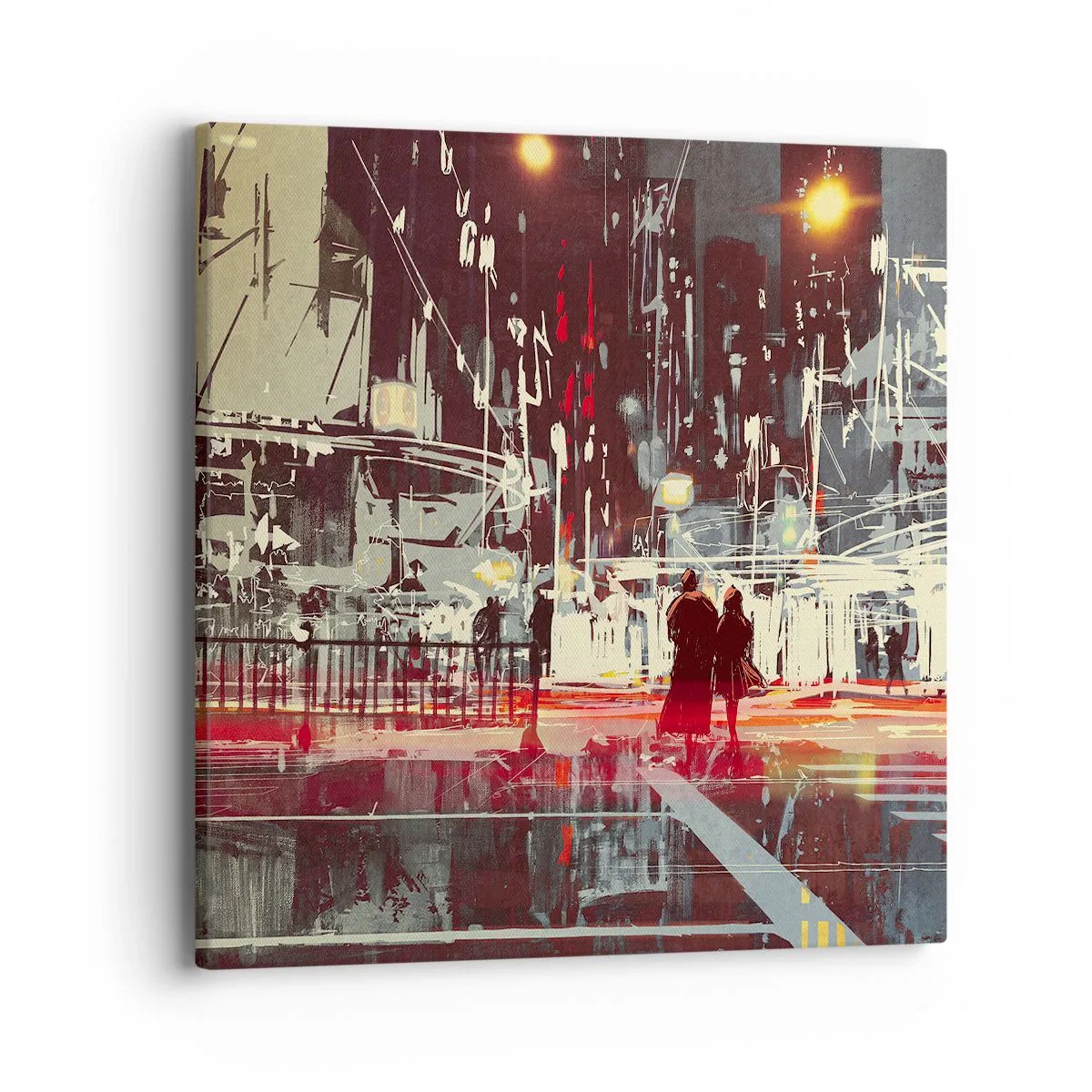 Impression sur toile - Image sur toile - Une grande traversée de ville - 40x40 cm