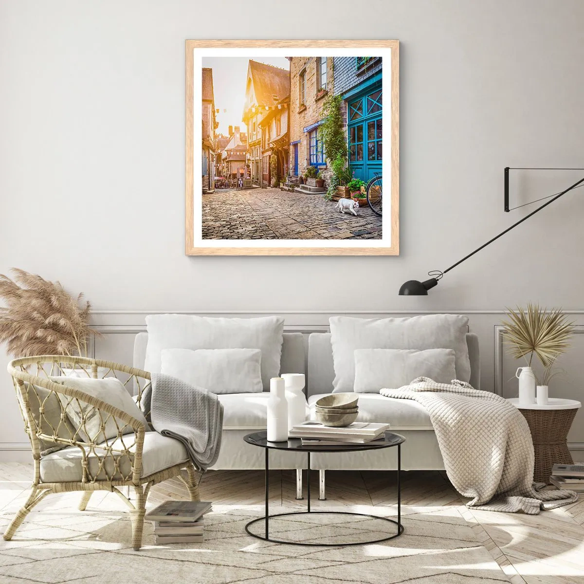 Affiche dans un chêne clair - Poster - Aux confins du monde - 30x30 cm