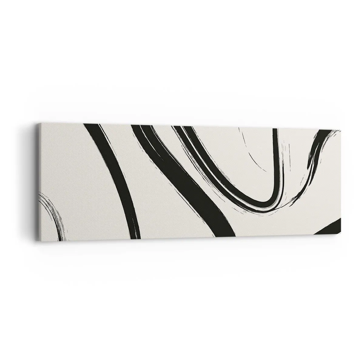 Impression sur toile - Image sur toile - Fantaisie en noir et blanc - 90x30 cm
