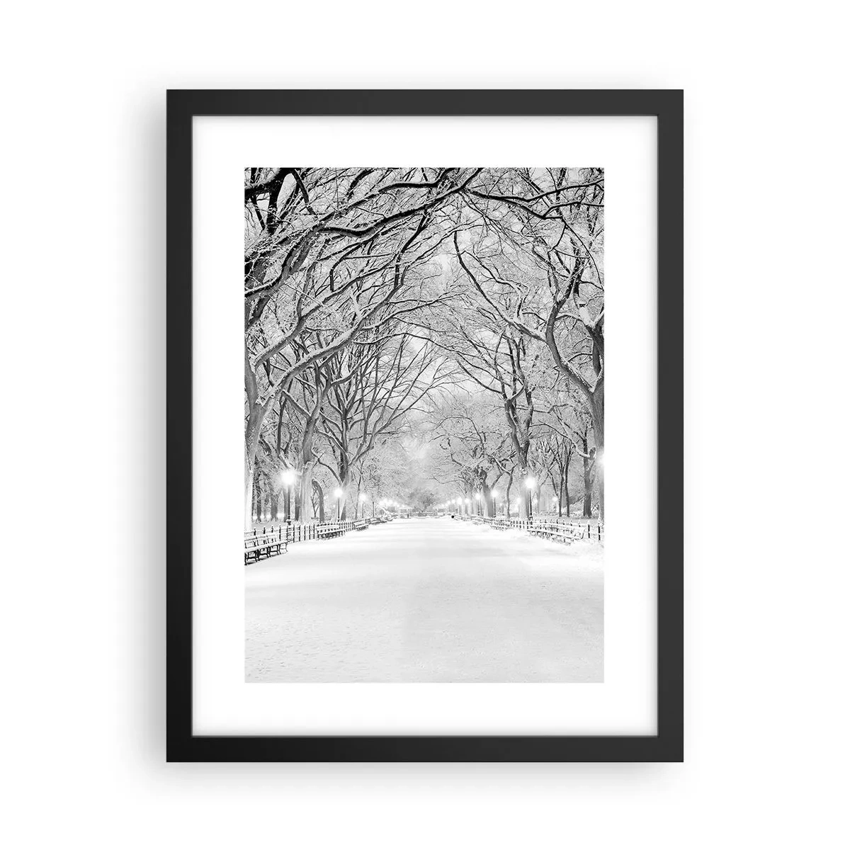 Affiche dans un cadre noir - Poster - Les quatres saisons – l’hiver - 30x40 cm