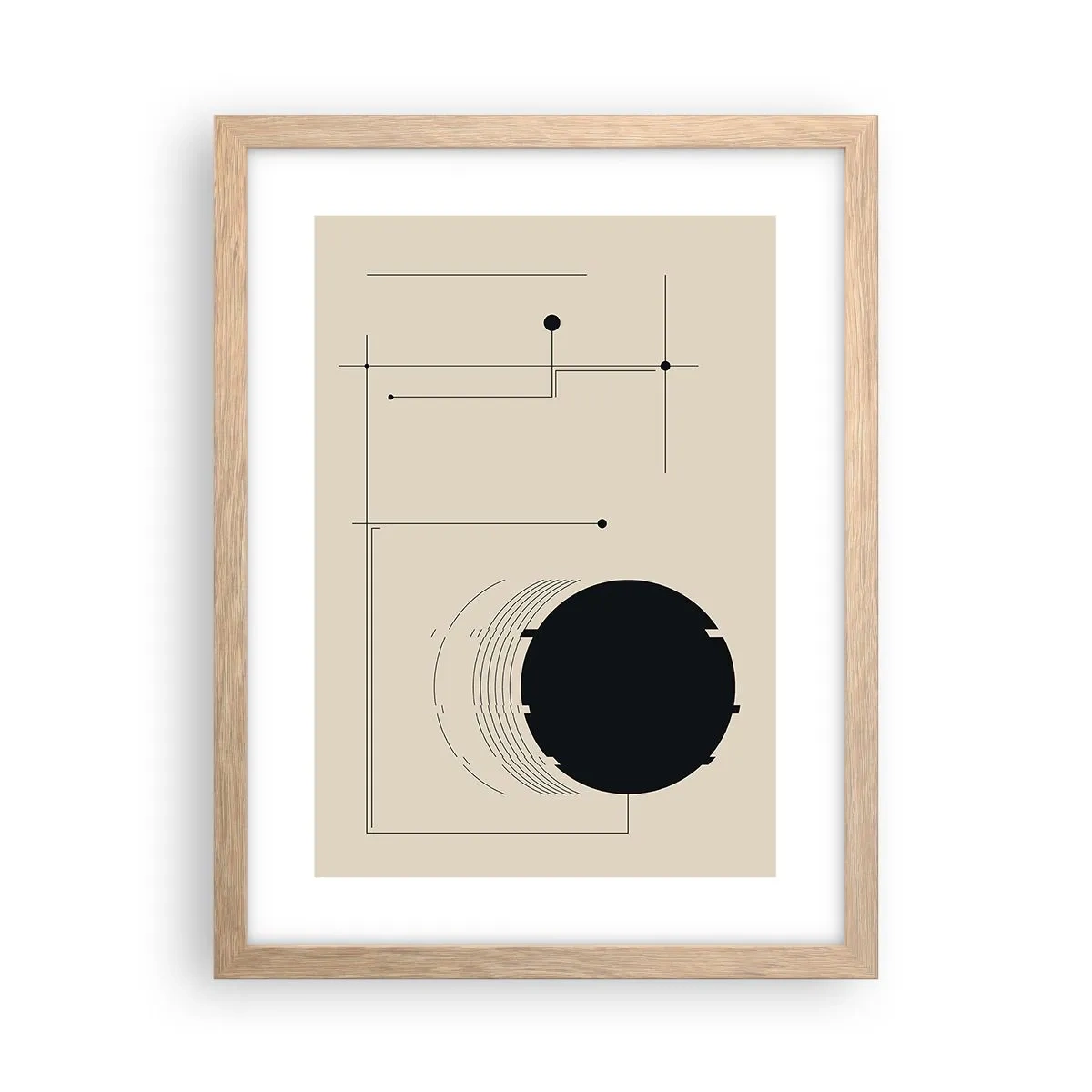 Affiche dans un chêne clair - Poster - Une composition flexible et dynamique - 30x40 cm