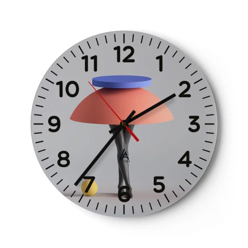 Horloge murale - Pendule murale - Composition surréaliste - 30x30 cm