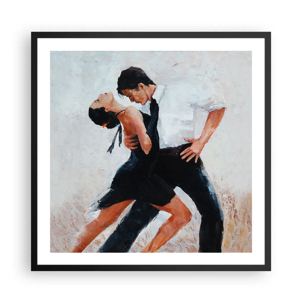 Affiche dans un cadre noir - Poster - Tango de mes rêves et pensées - 60x60 cm